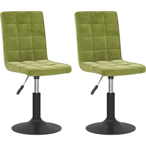 Maison Exclusive - Sedie da Pranzo Girevoli 2 pz Verde Chiaro in Velluto