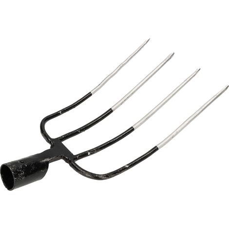KOTARBAU Forke Fourche à foin 4 dents Fourche à fumier Mistforke Fourche de jardin Fourche à fumier Fourche pour jardin Fourche métallique pour jardin et agriculture