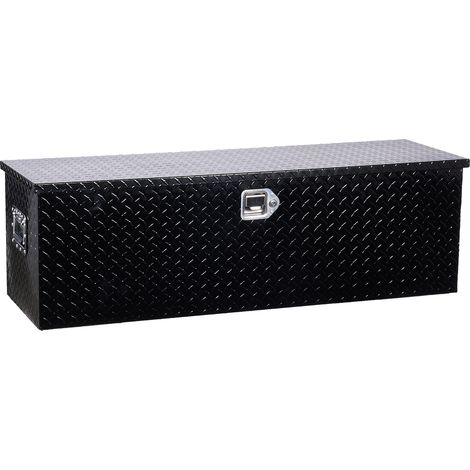 Mophorn Boîte à outils en aluminium pour camion, 1244,6 x 381 x 381 mm, coffre avec poignées latérales et système de verrouillage à clé,idéal pour remorques, bennes de camion et camping-cars, finition