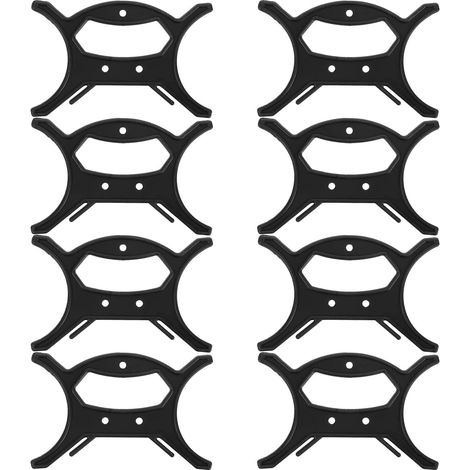 Enrouleur de Câble en Plastique Noir 8pcs pour Rangement Guirlande Lumineuse, Organiseur Multifonctionnel et Gain de Temps pour Câbles la Maison Bureau (1/5)