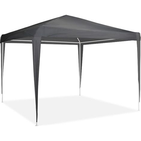 Tonnelle de jardin - JUANIO - 3x3 m - Carrée - Gris anthracite - Revêtement UV30+ (1/5)
