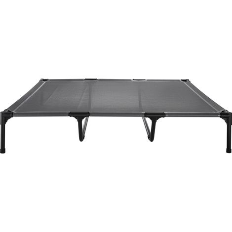 Mophorn Letto Rialzato per Cani di Grossa Taglia, Capacità Fino a 60 kg, Lettino Portatile con Rete Traspirante Teslin, Adatto per Interni ed Esterni, Taglia XL, Colore Grigio (1/5)
