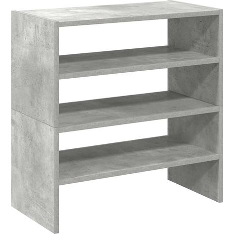 Maison Exclusive - Scarpiere 2 pz Impilabili Grigio Cemento 60x30x30,5 cm