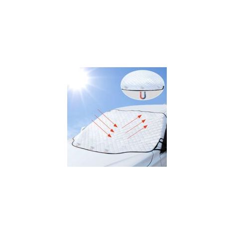Litzee – Copertura magnetica per parabrezza – Protezione per tutte le stagioni – 190x157x126 cm – 4 strati ignifughi e antigraffio – Crezuo