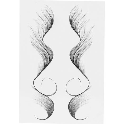 Sticker pour cheveux Tatouage Frontale Décolleté Coiffure Temporaire Étanche HE-02 (1/5)