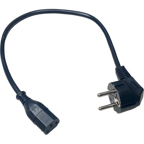 Cavo di alimentazione C13 dritto/angolato Shucko 0,8 m (1/4)