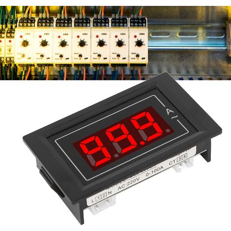 Ampèremètre numérique monophasé compact D85-5035A avec transformateur de courant, 220 V CA, plage de mesure 0-100 A (1/5)