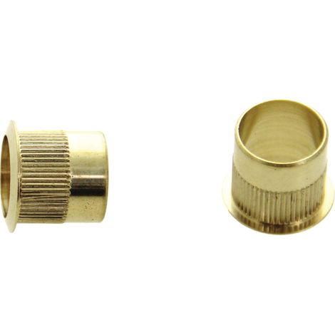Entrée de batteuse diamètre 22mm hauteur 19mm finition laiton poli - HERACLES - ENTREE-LP (1/2)