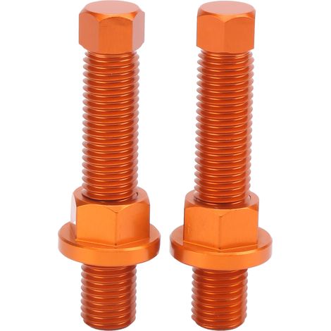 Lot de 2 boulons de réglage de chaîne 50304040100, accessoire de remplacement compatible SX SXF EXCF SXS SMC, couleur orange (1/5)