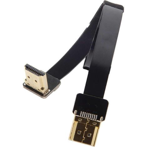 Câble plat CYFPV FPV HDMI mâle vers HDMI mâle coudé 90D HDTV FPC pour photographie aérienne FPV HDTV Multicoptère (50 cm) (1/4)