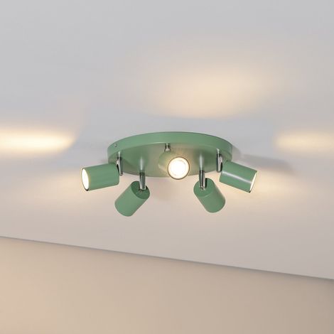 [NEUWERTIG] B-Ware Deckenstrahler Fun Strahler Lampe Hellgrün Stahl ø 30 Cm Verstellbar Gu10 Led