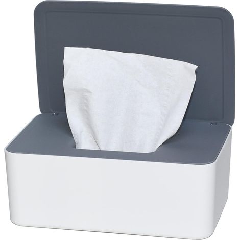 Boîte de rangement pour mouchoirs en papier, porte-lingettes humides anti-poussière avec couvercle, pour la maison, le bureau et la voiture.