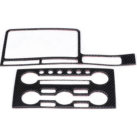 2-teiliges Set Carbonfaser-Zentralbedienfeld-Navigationsblende für Rechtslenker, passend für Nissan GTR R35 0816
