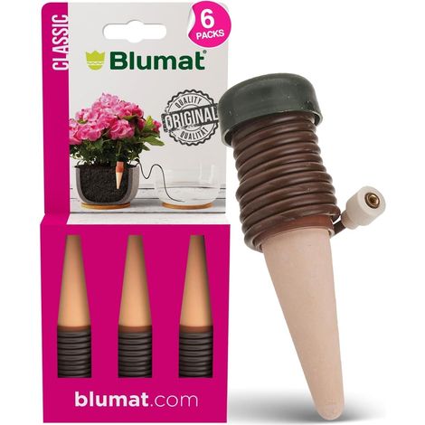 Automatisches Bewässerungssystem – 3-teilig – Ton – Tropfbewässerung – für Zimmerpflanzen – 15 x 15 x 6 cm