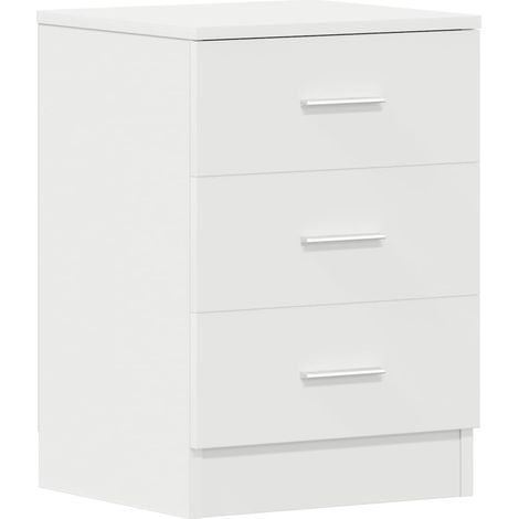 Maison Exclusive - Nachttisch Weiß 38x35x56 cm Holzwerkstoff