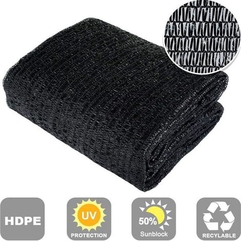 Black 40% shading rate shade sail, 2m x 5m, suitable for gardens, greenhouses, patios, vegetable gardens, UV-protective shade netting. (1/5)