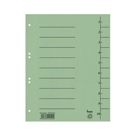 BENE Trennblatt Bene DIN A4 Karton grün 100 St./Pack. Bene DIN A4 Karton grün 100 St./Pack. (1/2)