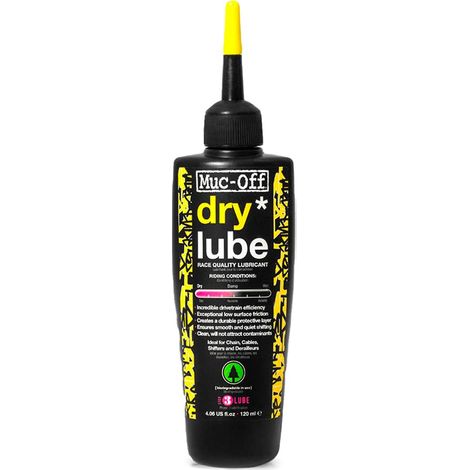 Muc-Off Dry Chain Lube, 120 ml - Lubrificante Catena Bici Biodegradabile, Olio Catena Bici di Tutti i Tipi - Formulato per i Climi Asciutti (1/5)