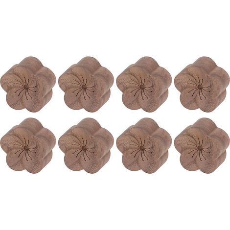 Diffuseur d'huiles essentielles pour voiture en bois - Lot de 8, design floral et utilisation facile (1/5)