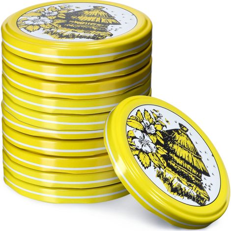 KADAX Deckel für Gläser, fi 66 mm, 10 Stück, Winnie Puuh