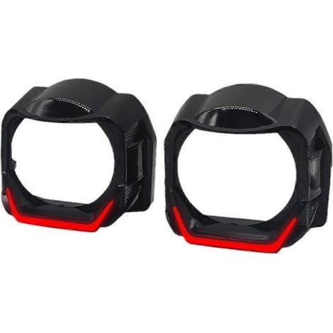 Paar LED-Halo-Ringe für 3-Zoll-Rundprojektorlinse mit roten Angel Eye Tagfahrlichtern (DRL). (1/5)