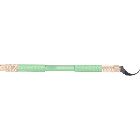 Lot de 4 lames de réparation fines avec manche, couteau de maintenance BGA, outil multifonctionnel pour retirer la colle des processeurs (vert). (1/5)