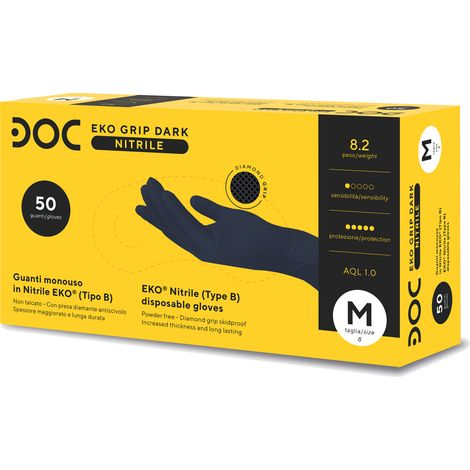 Gants jetables en nitrile Eko Grip Dark Gardening -  - Noir