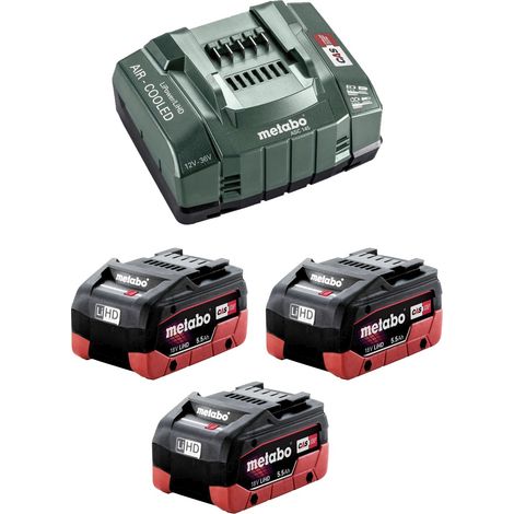 Power Set METABO (3 x 18V 5,5 Ah LiHD + ASC 145) (1/3)