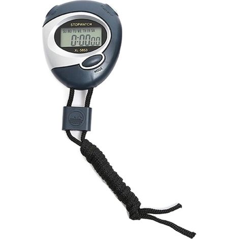 Classique Numérique Portable LCD Chronographe Sport Chronomètre Minuterie Chronomètre avec Ficelle(Blue) (1/5)