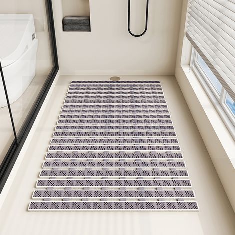Duschmatte – rutschfeste Badematte – 69 x 40 cm – zuverlässiger Halt durch Saugnäpfe – antimykotische Badematte – schnelltrocknend (1/4)