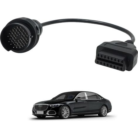 XEPHO Adaptateur de Diagnostic 38 Broches OBD2, connecteur OBD2 16 pin vers OBD1 38 pin pour Benz, Adaptateur de connecteur OBD Compatible avec Les véhicules Mercedes, câble de 40 cm
