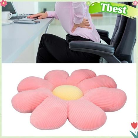 Tbest Coussin de marguerite en peluche Coussin en peluche marguerite doux, coussin de siège de sol en forme de jeux poupee (1/5)