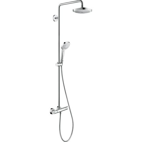 Colonne de douche 180 2 jet avec mitigeur thermostatique, blanc/chromé, 27256400 (1/3)