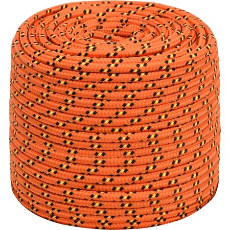 Corde de bateau, Corde de Chanvre, pour la Décoration, le Bricolage, le Jardinage Orange 6 mm 50 m Polypropylène OIB4408E (1/5)