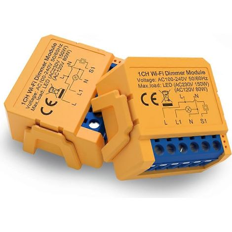 Module variateur intelligent WiFi Tuya, compatible avec Alexa et contrôlable via application mobile. (1/4)