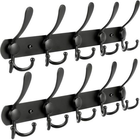 Porte Manteau Murales,Rail Mural en Acier Inoxydable pour Porte-Manteau Porte-Serviettes(2pcs) (1/4)