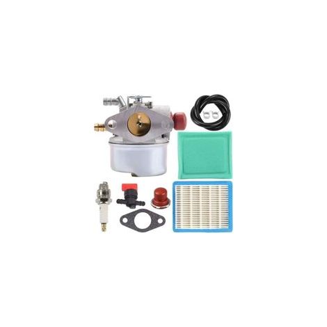 Kit carburatore 640025 per Tecumseh OHH60 OHH55 OHH45 OHH50 OHH65, sostituisce 640004 640017 640135A. Ricambi per tosaerba, con filtro aria 36046, candela e guarnizione. (1/4)
