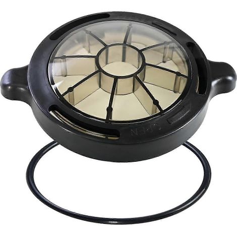 Couvercle de panier de pompe de piscine amélioré - Couvercle de remplacement compatible avec la pompe Splapool Pureline Deluxe, convient aux pompes de 0,75 CV, 1 CV et 1,5 CV avec joint torique (1/4)