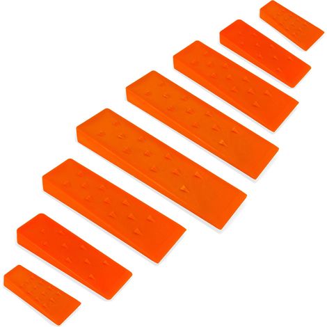 Spaltkeile / Fällkeile Kunststoff 8er-Set schlagzäh orange Nachsetzkeil (1/5)