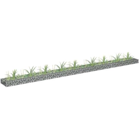 Lit surélevé à gabion-Jardinière en cage à pierre-Jardinière à gabion Acier galvanisé 360x30x10 cm (1/5)