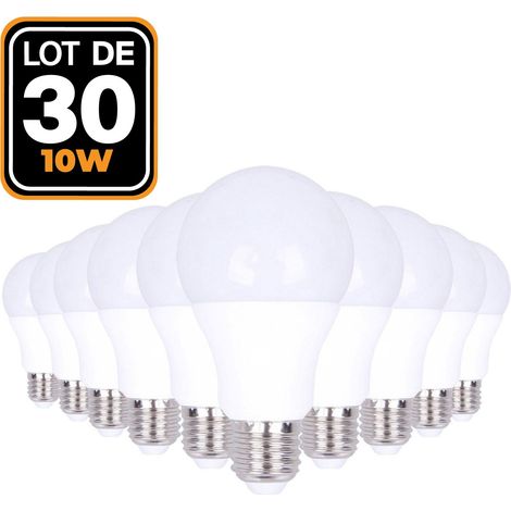 30 Ampoules LED E27 10W Blanc Neutre 4500K Haute Luminosité (1/2)