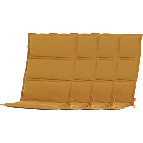 4er-Set Sesselauflage Centauri Ocker 110x48x3cm Sitzkissen Stuhlkissen Kissen