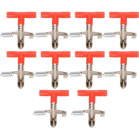 10Pcs Rabbit Automatic Nipple Drinker, Farm Poultry Drinking Spring Type Accessories (1/5)