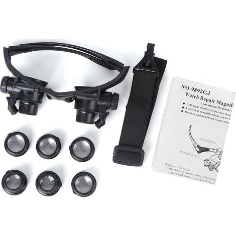 Reparaturwerkzeug für Vergrößerungsgläser, Brillenmodell mit LED-Beleuchtung für 10/15/20/25-fache Vergrößerung (1/5)