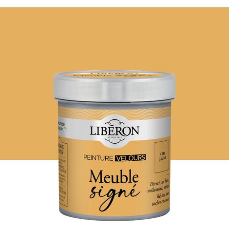 Pintura para muebles y carpintería, marca LIBÉRON, acabado en cera aterciopelada amarilla, 0,5 L LIBERON (1/5)