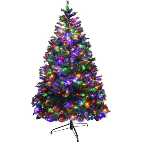 Abrihome 7ft/2.1m Pre-Lit Christmas Tree with LED Lights Flame Retardant Branches for Safety, Easy Setup Holiday Decor (1/5)