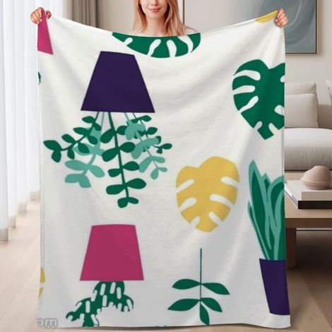 Couverture de lit en polaire, douce et chaude en microfibre toutes saisons, décoration de chambre, cadeau parfait pour femmes et hommes, 6080 pouces (1/4)