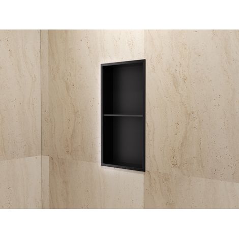 MEDIMEX HOR003/NG ARTIC Hornacina Con Estante 33x63 Negro Mate - ref: HOR003/NG (1/2)