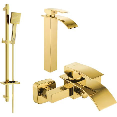 Mexen Aries DQ45 set da bagno, dorato - 744813DQ45-50
