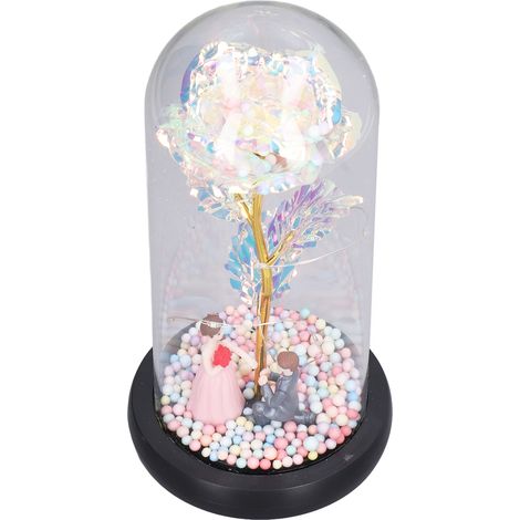 Lampe LED rose lumineuse colorée, décoration de chambre, cadeau Saint-Valentin mariage (1/5)
